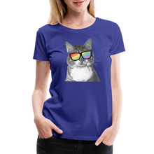 Load image into Gallery viewer, Pride Cat Contoured Premium T-Shirt - royal blue