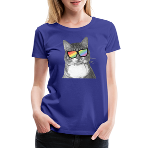 Pride Cat Contoured Premium T-Shirt - royal blue