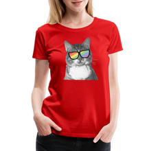 Load image into Gallery viewer, Pride Cat Contoured Premium T-Shirt - red