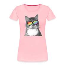 Load image into Gallery viewer, Pride Cat Contoured Premium T-Shirt - pink