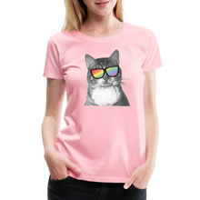 Load image into Gallery viewer, Pride Cat Contoured Premium T-Shirt - pink