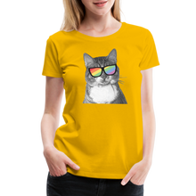 Load image into Gallery viewer, Pride Cat Contoured Premium T-Shirt - sun yellow