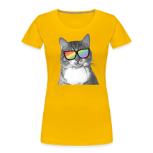 Load image into Gallery viewer, Pride Cat Contoured Premium T-Shirt - sun yellow