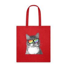 Load image into Gallery viewer, Pride Cat Tote Bag - red