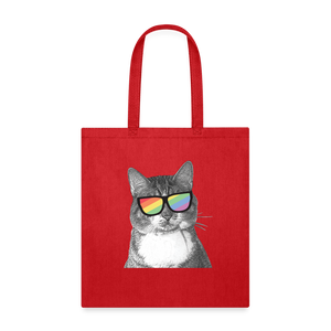 Pride Cat Tote Bag - red