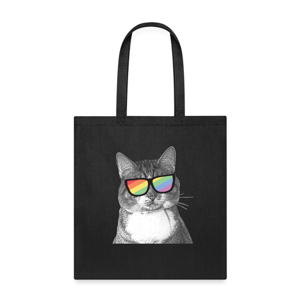 Pride Cat Tote Bag - black