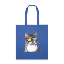 Load image into Gallery viewer, Pride Cat Tote Bag - royal blue