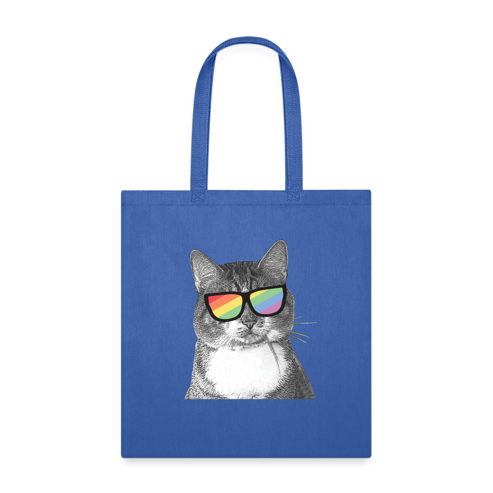 Pride Cat Tote Bag - royal blue