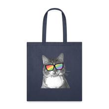 Load image into Gallery viewer, Pride Cat Tote Bag - navy