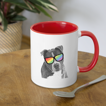 Load image into Gallery viewer, Pride Dog Contrast Coffee Mug - white/red
