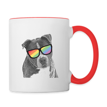 Load image into Gallery viewer, Pride Dog Contrast Coffee Mug - white/red