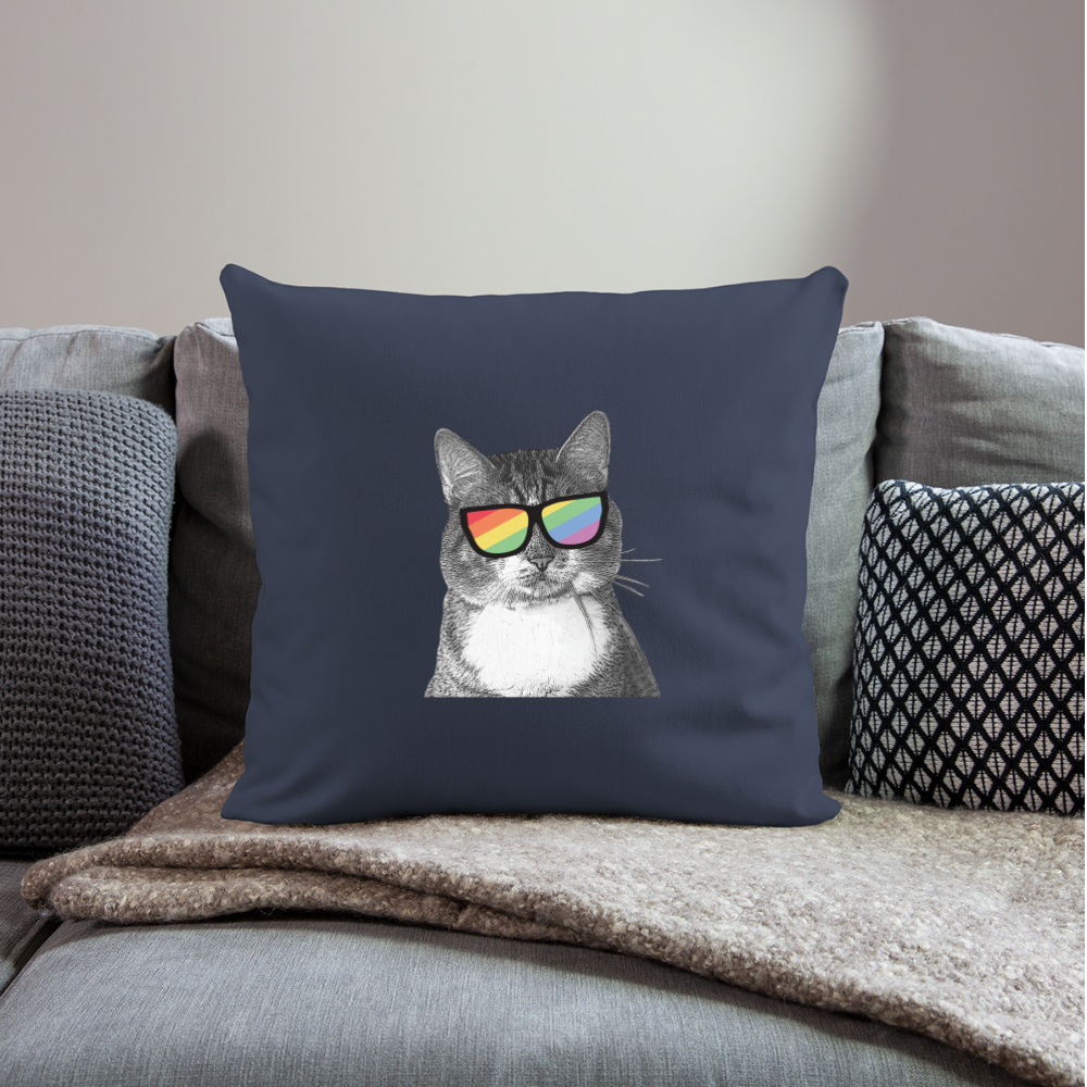 
                  
                    Pride Cat Throw Pillow Cover 18” x 18” - navy
                  
                