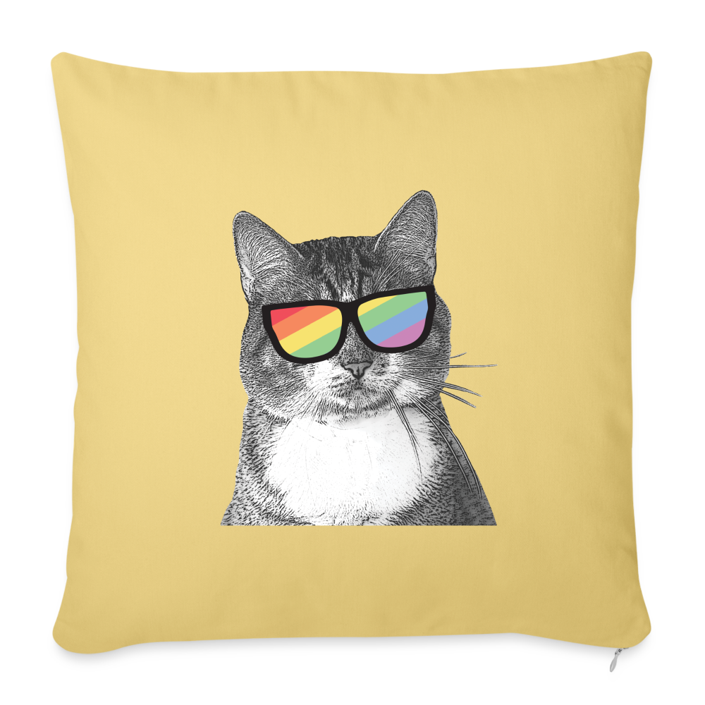 
                  
                    Pride Cat Throw Pillow Cover 18” x 18” - washed yellow
                  
                