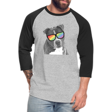 Load image into Gallery viewer, Pride Dog Baseball T-Shirt - heather gray/black