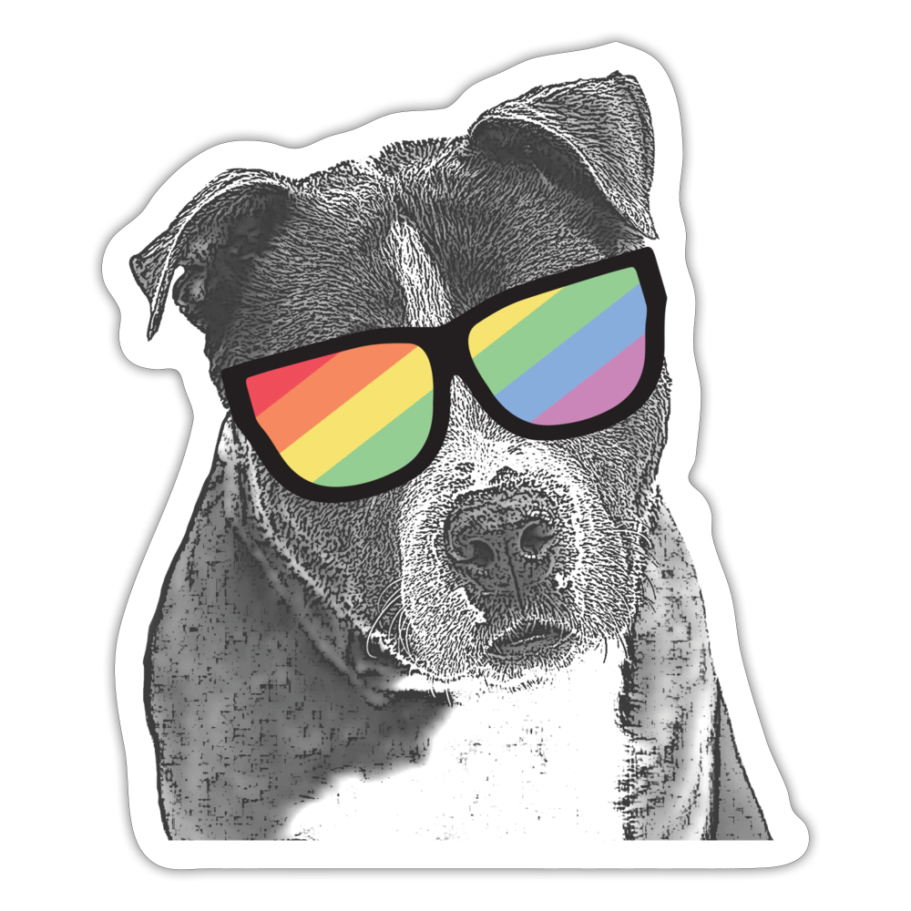 Pride Dog Sticker - white matte