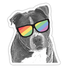 Load image into Gallery viewer, Pride Dog Sticker - white matte