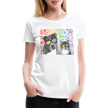 Load image into Gallery viewer, Pride Party Contoured Premium T-Shirt - white