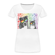 Load image into Gallery viewer, Pride Party Contoured Premium T-Shirt - white