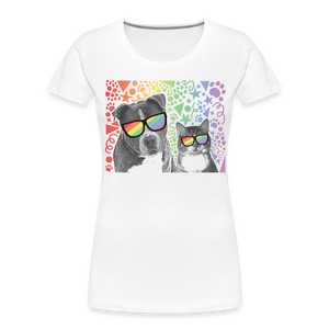 Pride Party Contoured Premium T-Shirt - white