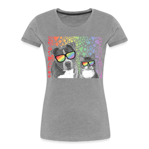 Pride Party Contoured Premium T-Shirt - heather gray