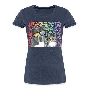 Pride Party Contoured Premium T-Shirt - heather blue