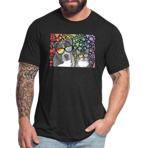 Pride Party Tri-Blend T-Shirt - heather black