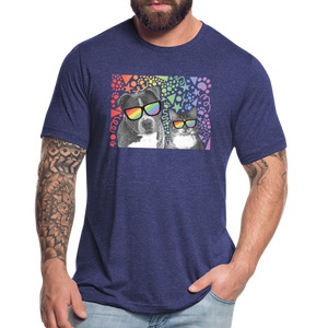 Pride Party Tri-Blend T-Shirt - heather indigo