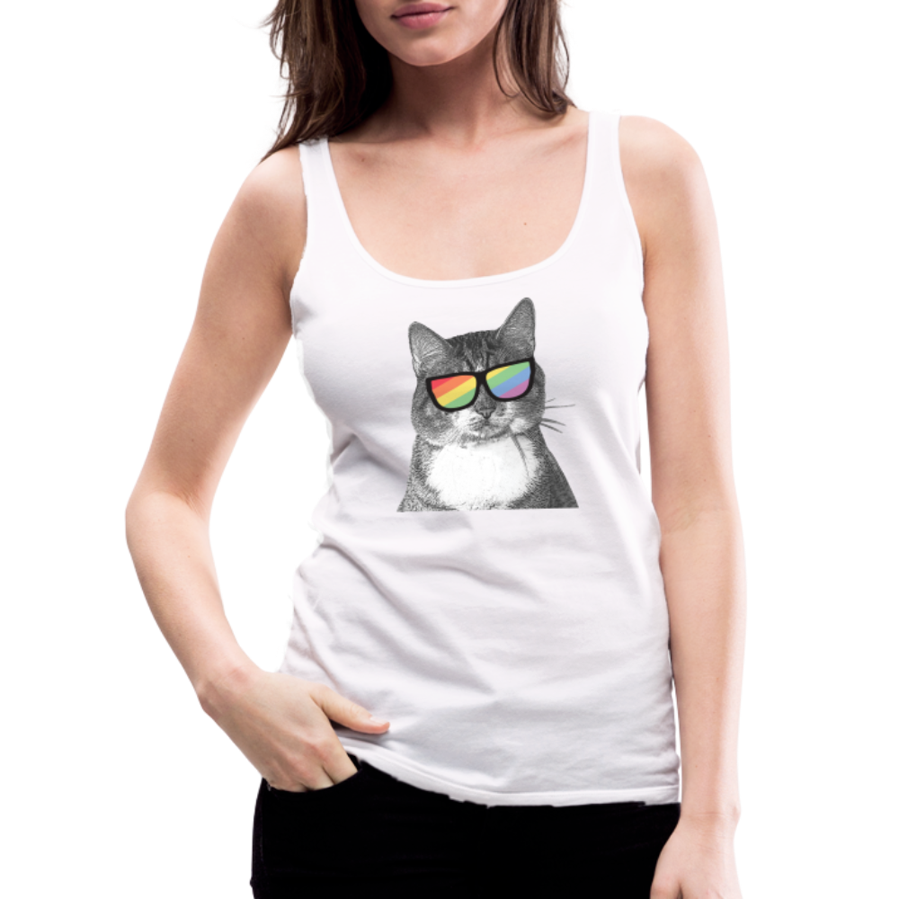 
                  
                    Pride Cat Contoured Premium Tank Top - white
                  
                