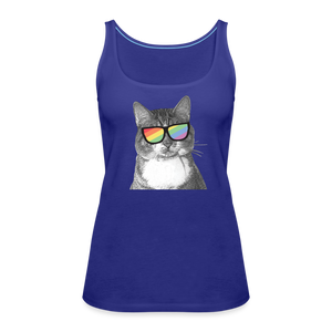 Pride Cat Contoured Premium Tank Top - royal blue