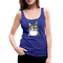 Load image into Gallery viewer, Pride Cat Contoured Premium Tank Top - royal blue