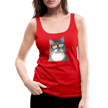 Load image into Gallery viewer, Pride Cat Contoured Premium Tank Top - red