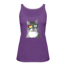 Load image into Gallery viewer, Pride Cat Contoured Premium Tank Top - purple