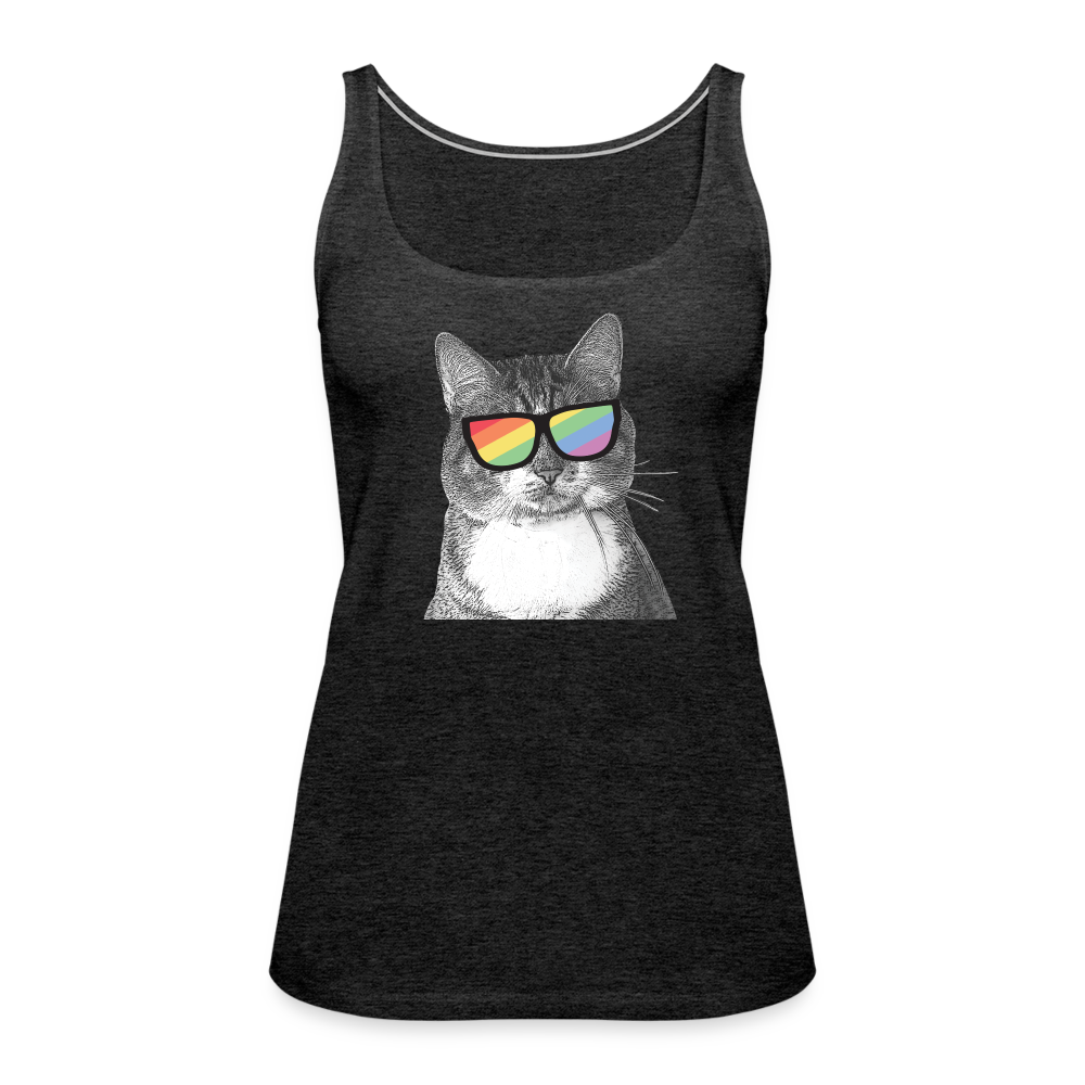 
                  
                    Pride Cat Contoured Premium Tank Top - charcoal grey
                  
                