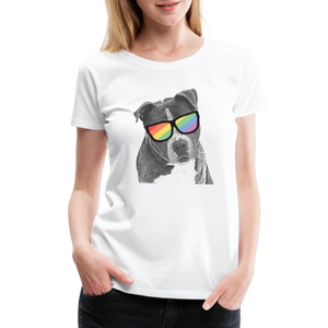 Pride Dog Contoured Premium T-Shirt - white