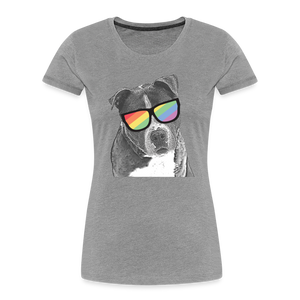Pride Dog Contoured Premium T-Shirt - heather gray