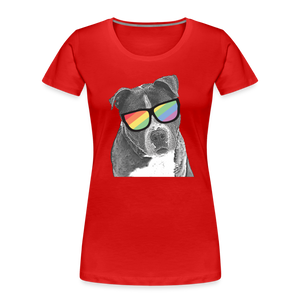 Pride Dog Contoured Premium T-Shirt - red