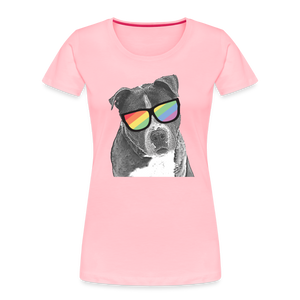 Pride Dog Contoured Premium T-Shirt - pink