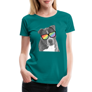 Pride Dog Contoured Premium T-Shirt - teal