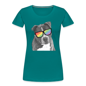 Pride Dog Contoured Premium T-Shirt - teal
