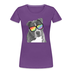 Pride Dog Contoured Premium T-Shirt - purple