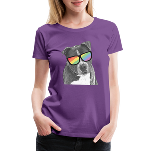 Pride Dog Contoured Premium T-Shirt - purple