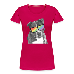 Pride Dog Contoured Premium T-Shirt - dark pink