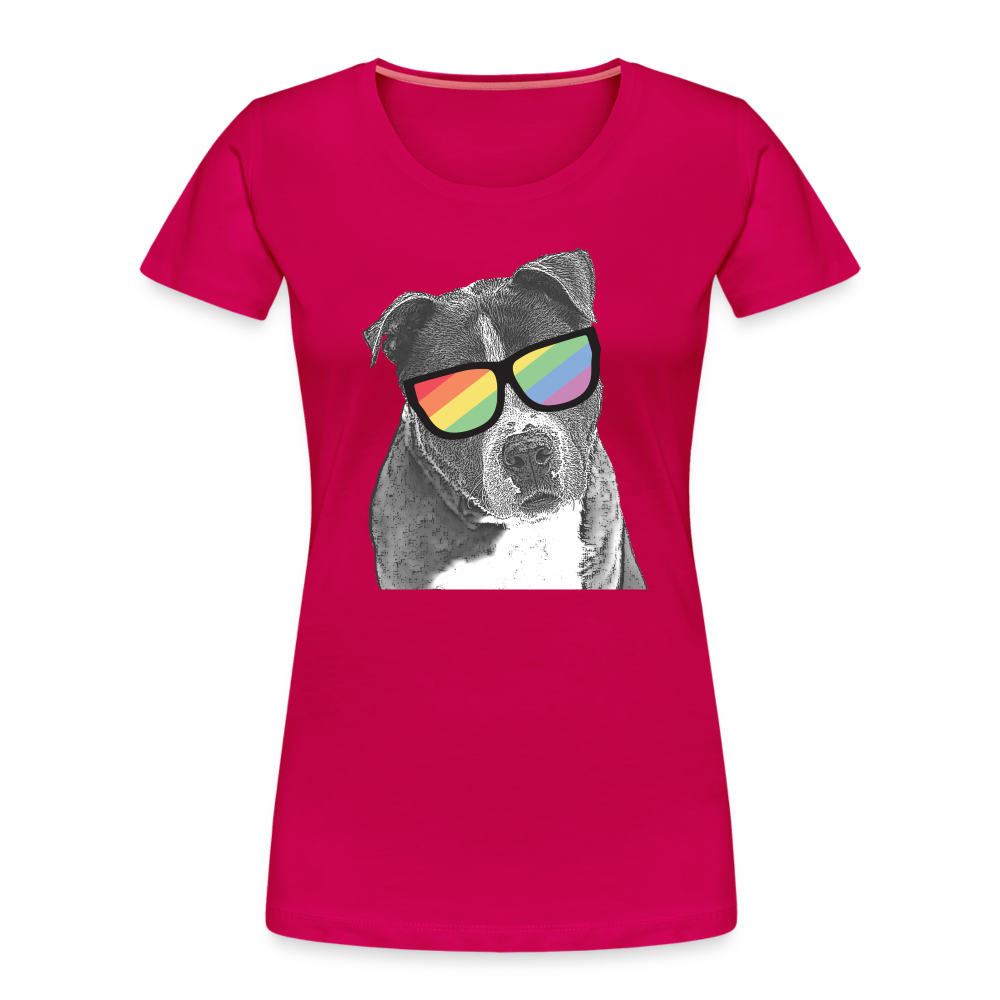 Pride Dog Contoured Premium T-Shirt - dark pink