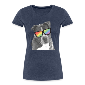 Pride Dog Contoured Premium T-Shirt - heather blue