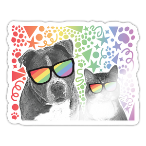 Pride Party Sticker - white glossy