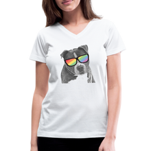 Load image into Gallery viewer, Pride Dog Contoured V-Neck T-Shirt - white