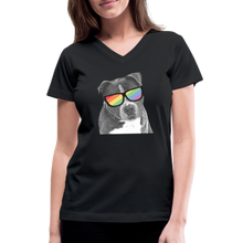 Load image into Gallery viewer, Pride Dog Contoured V-Neck T-Shirt - black