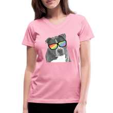 Load image into Gallery viewer, Pride Dog Contoured V-Neck T-Shirt - pink