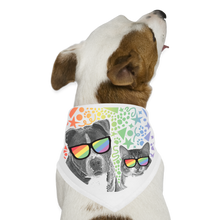 Load image into Gallery viewer, Pride Party Dog Bandana - white