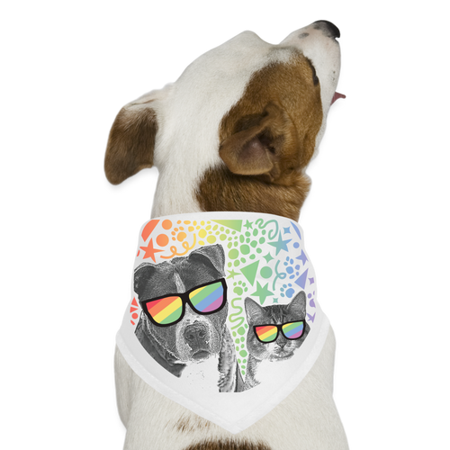 Pride Party Dog Bandana - white